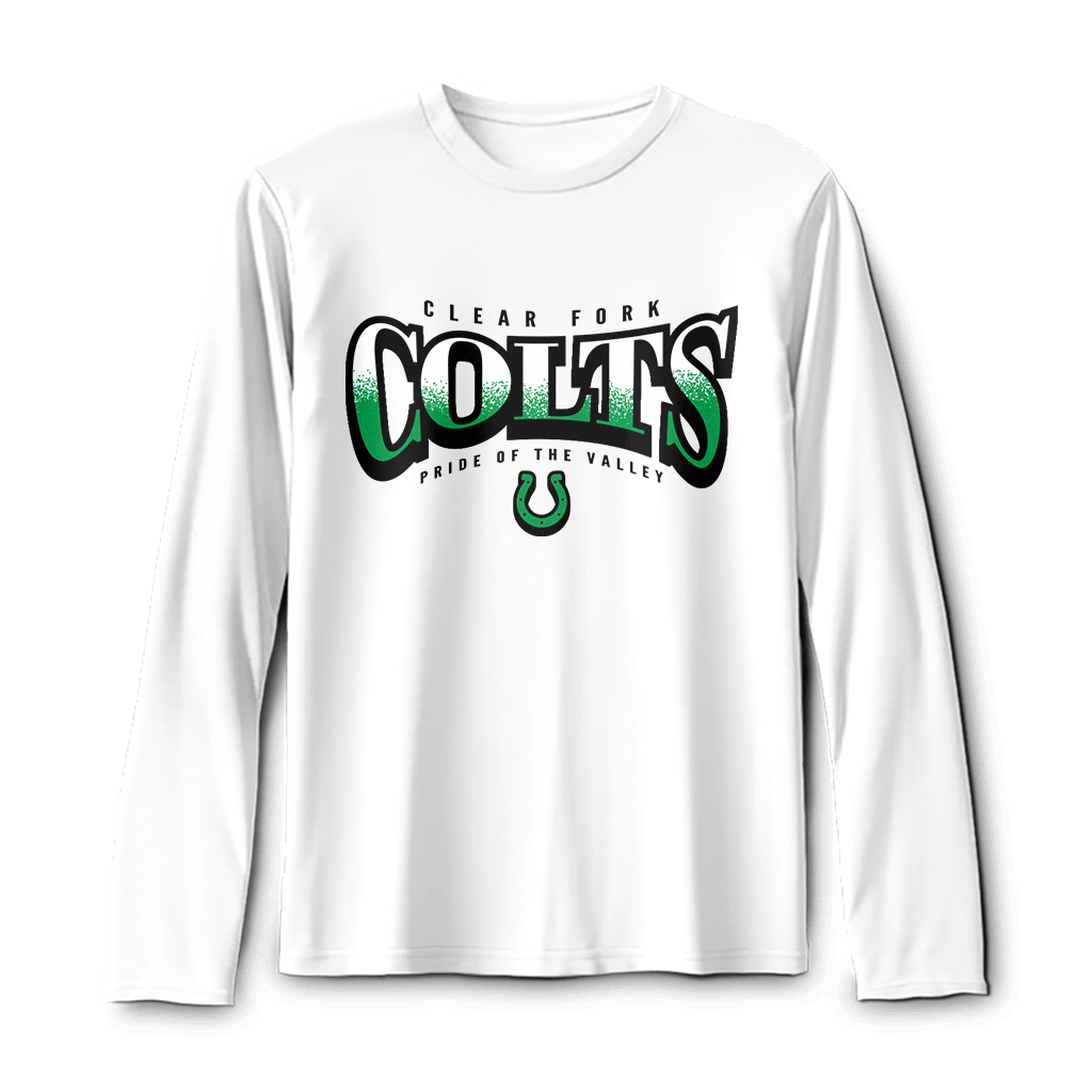 Clear Fork Colts Bulge Text Long Sleeve Tee