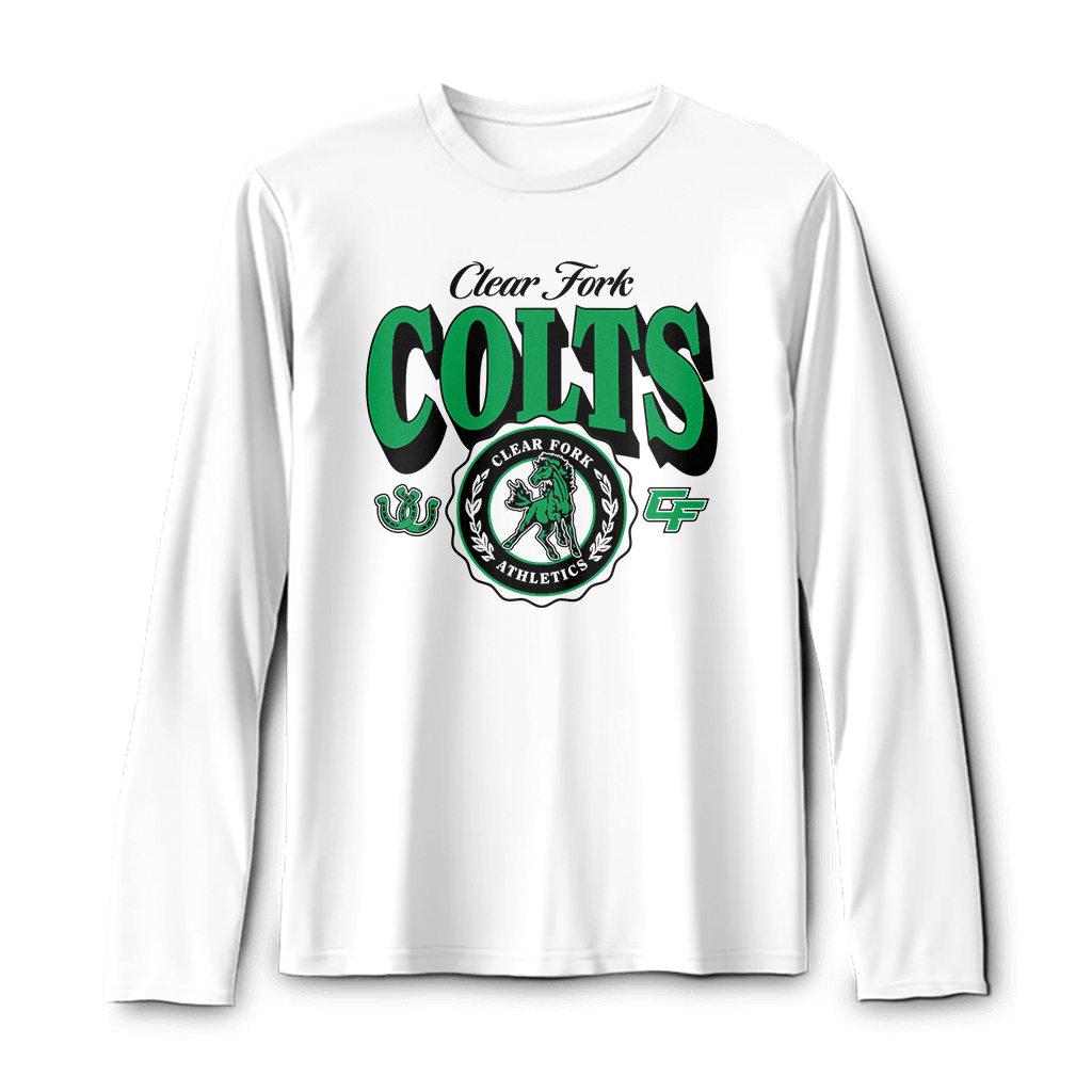 Clear Fork Colts Vintage Crest Long Sleeve Tee