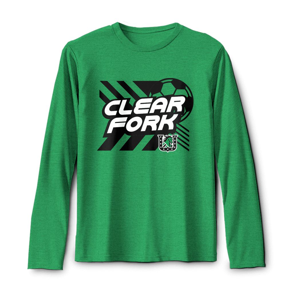 Clear Fork Soccer Lines Long Sleeve Tee