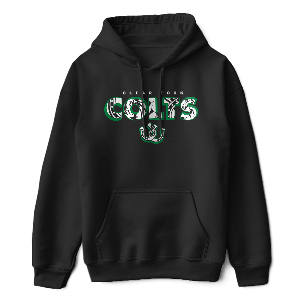 Clear Fork Colts Cropped Logo Hoodie