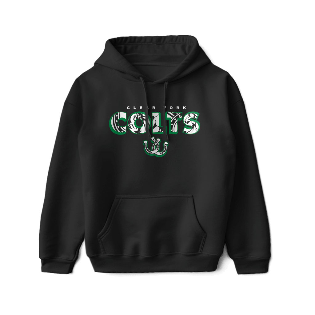 Clear Fork Colts Cropped Logo Hoodie