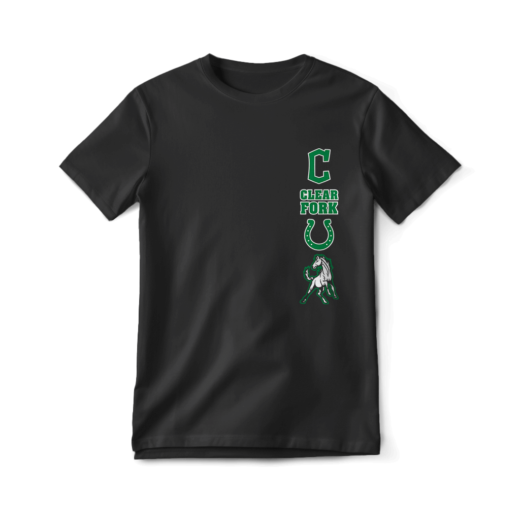 Clear Fork Stacked Logo Left Chest