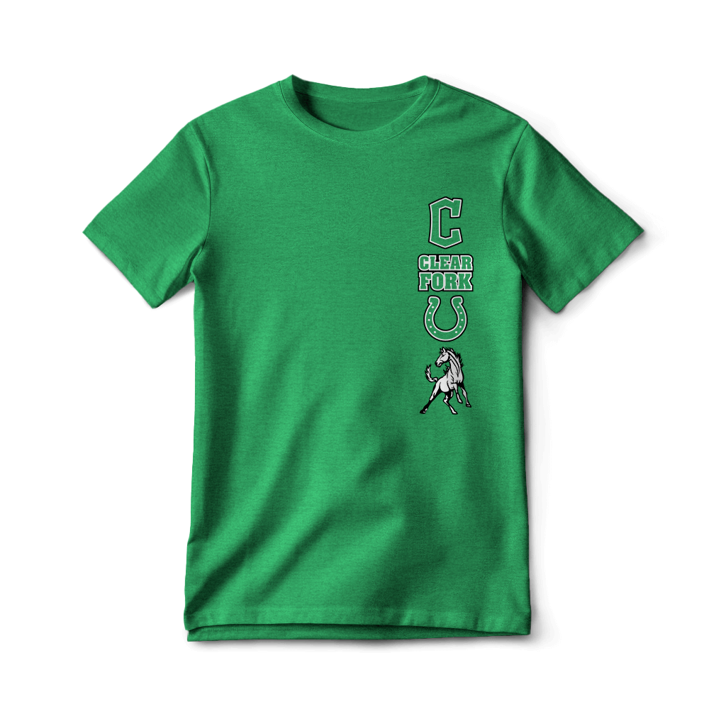 Clear Fork Stacked Logo Left Chest