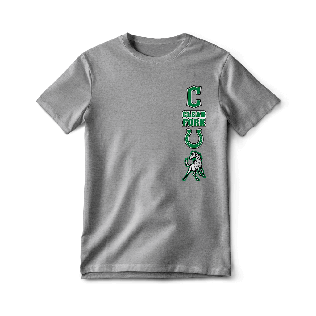 Clear Fork Stacked Logo Left Chest