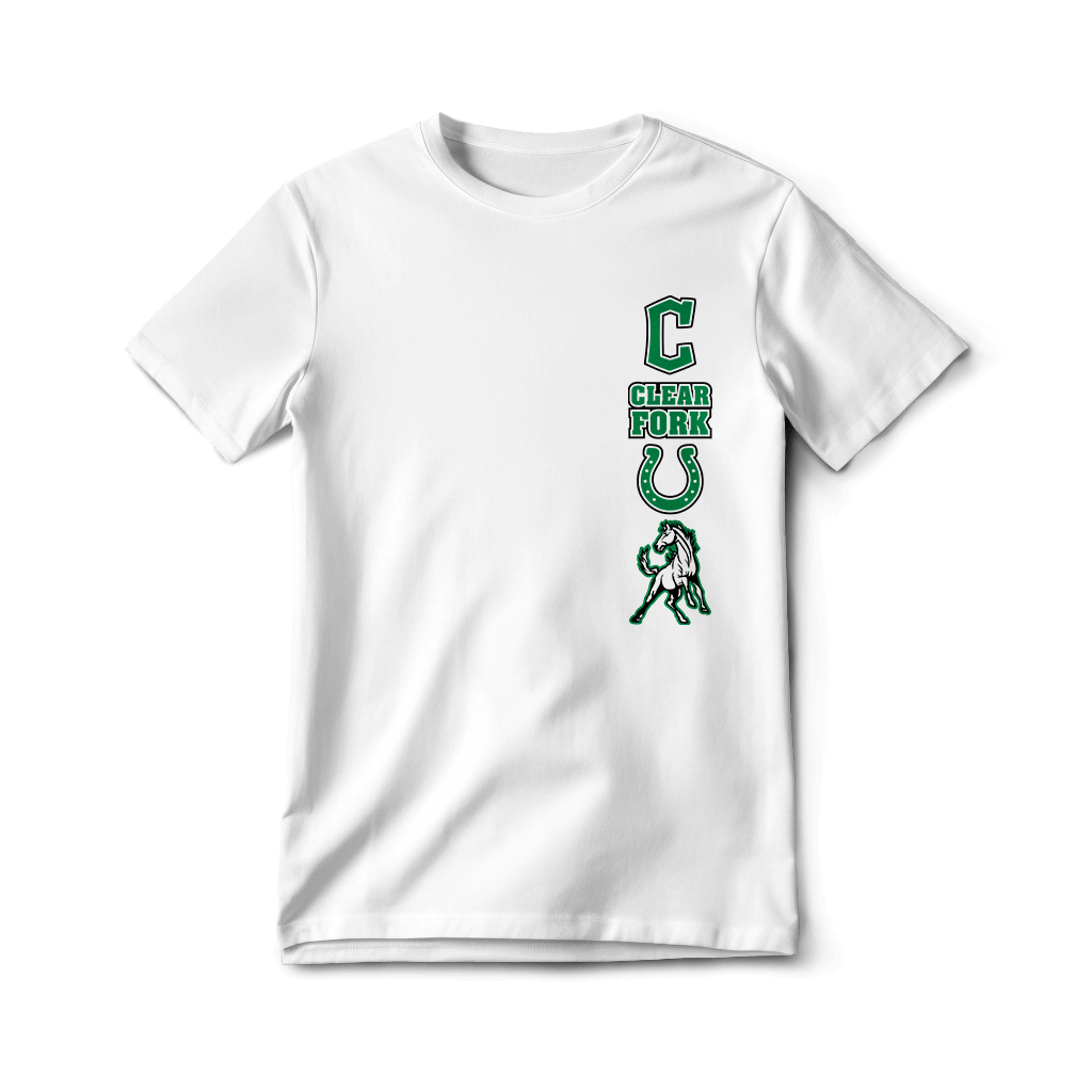 Clear Fork Stacked Logo Left Chest