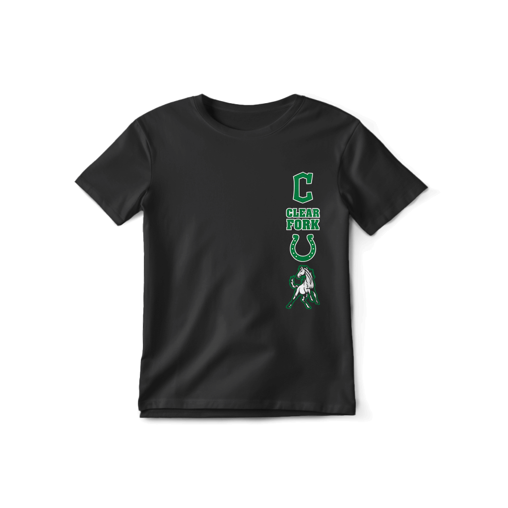 Clear Fork Stacked Logo Left Chest