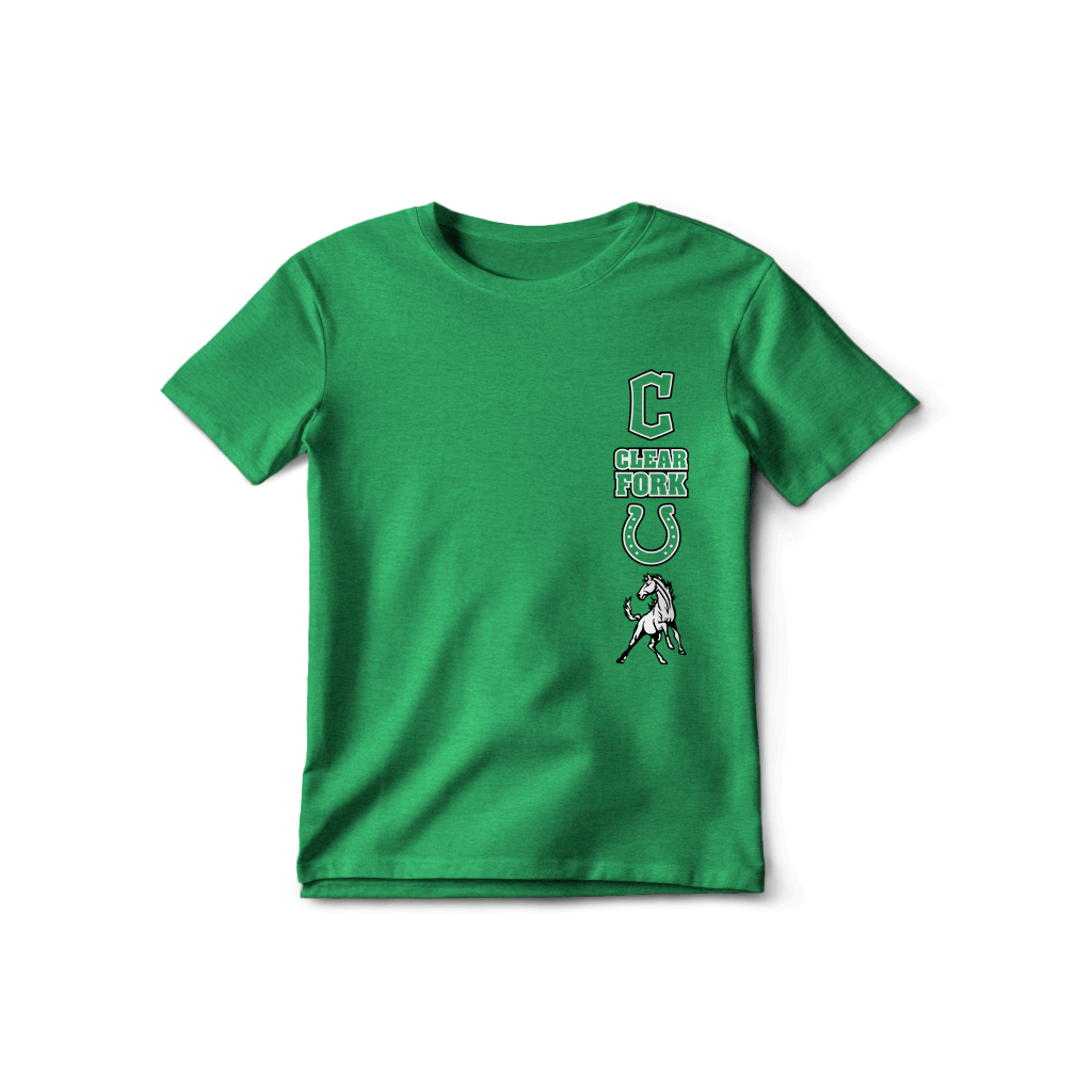 Clear Fork Stacked Logo Left Chest