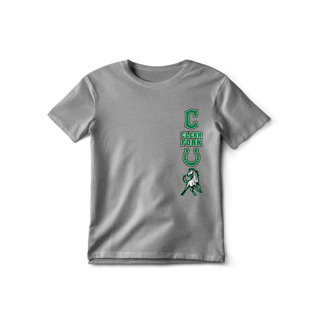 Clear Fork Stacked Logo Left Chest