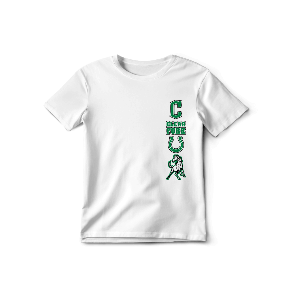 Clear Fork Stacked Logo Left Chest