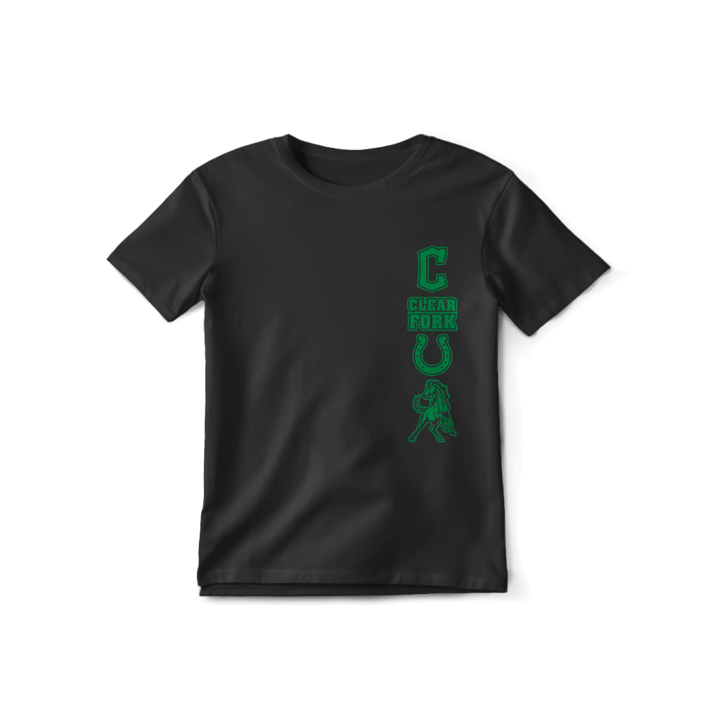 Clear Fork Stacked Logo Left Chest