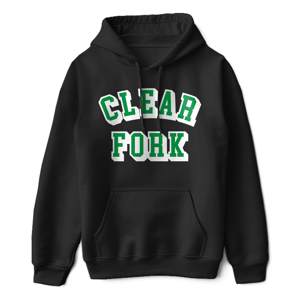 Clear Fork Block Text Hoodie