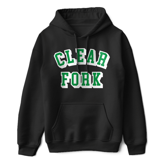 Clear Fork Block Text Hoodie