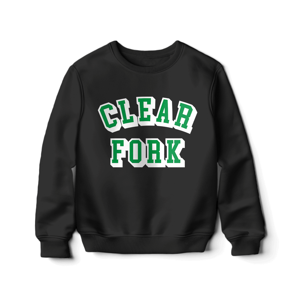 Clear Fork Block Text Sweatshirt