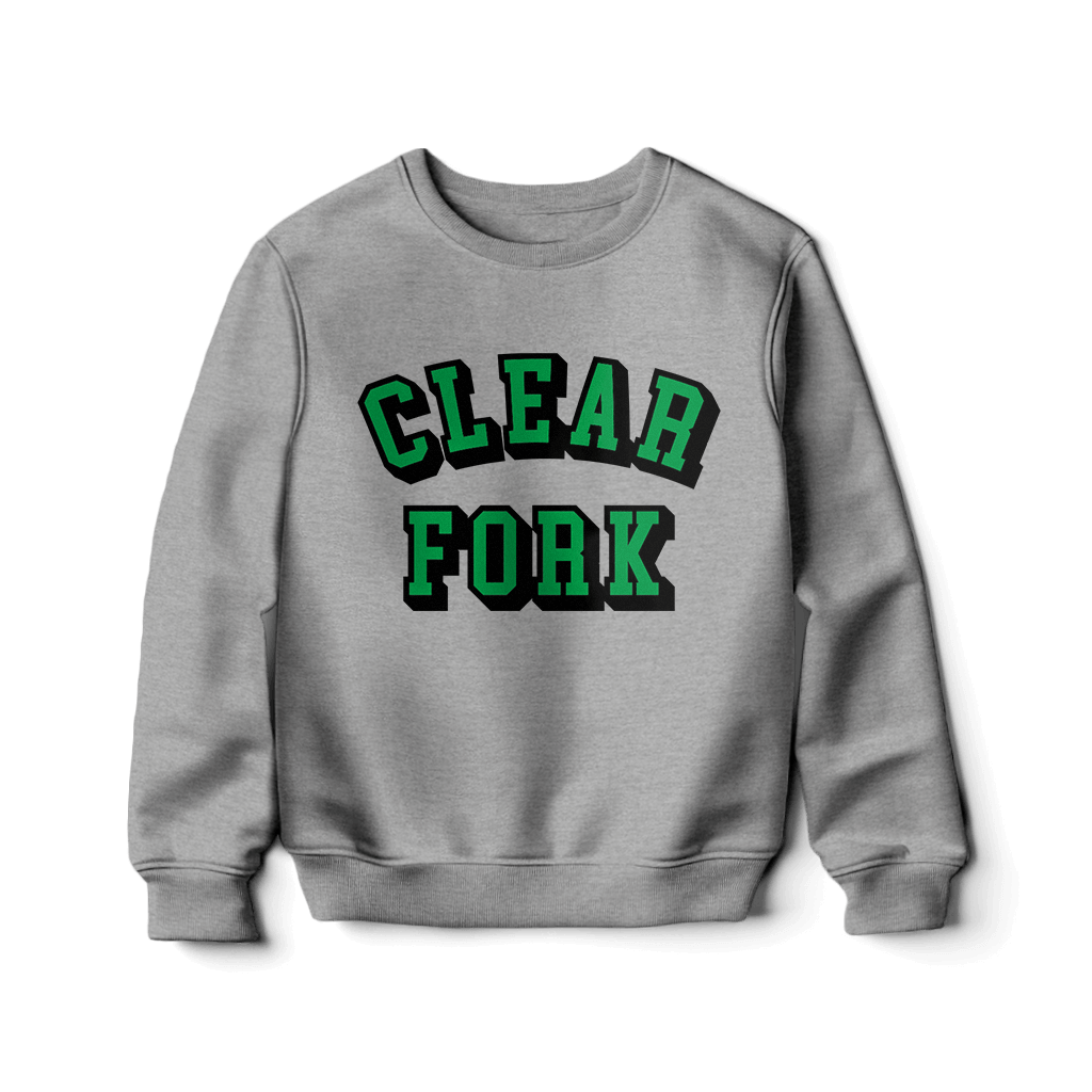 Clear Fork Block Text Sweatshirt