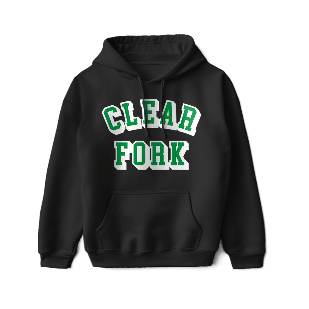 Clear Fork Block Text Hoodie