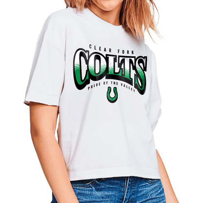 Clear Fork Colts Bulge Text Boxy-Tee