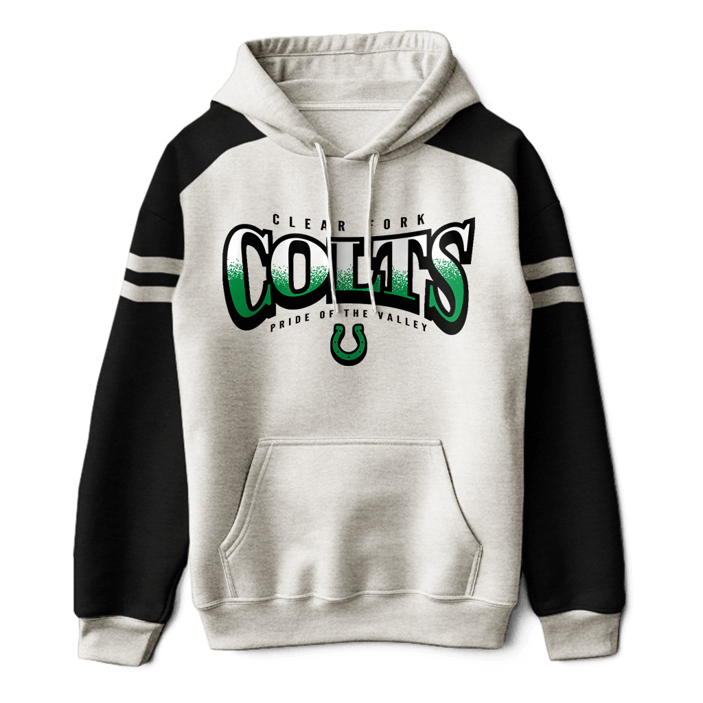 Clear Fork Colts Bulge Text Hoodie