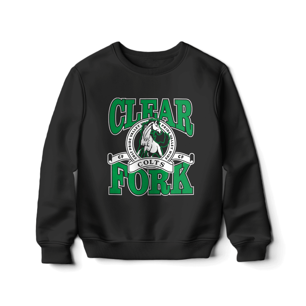 Youth Clear Fork Colts Circle Banner Sweatshirt