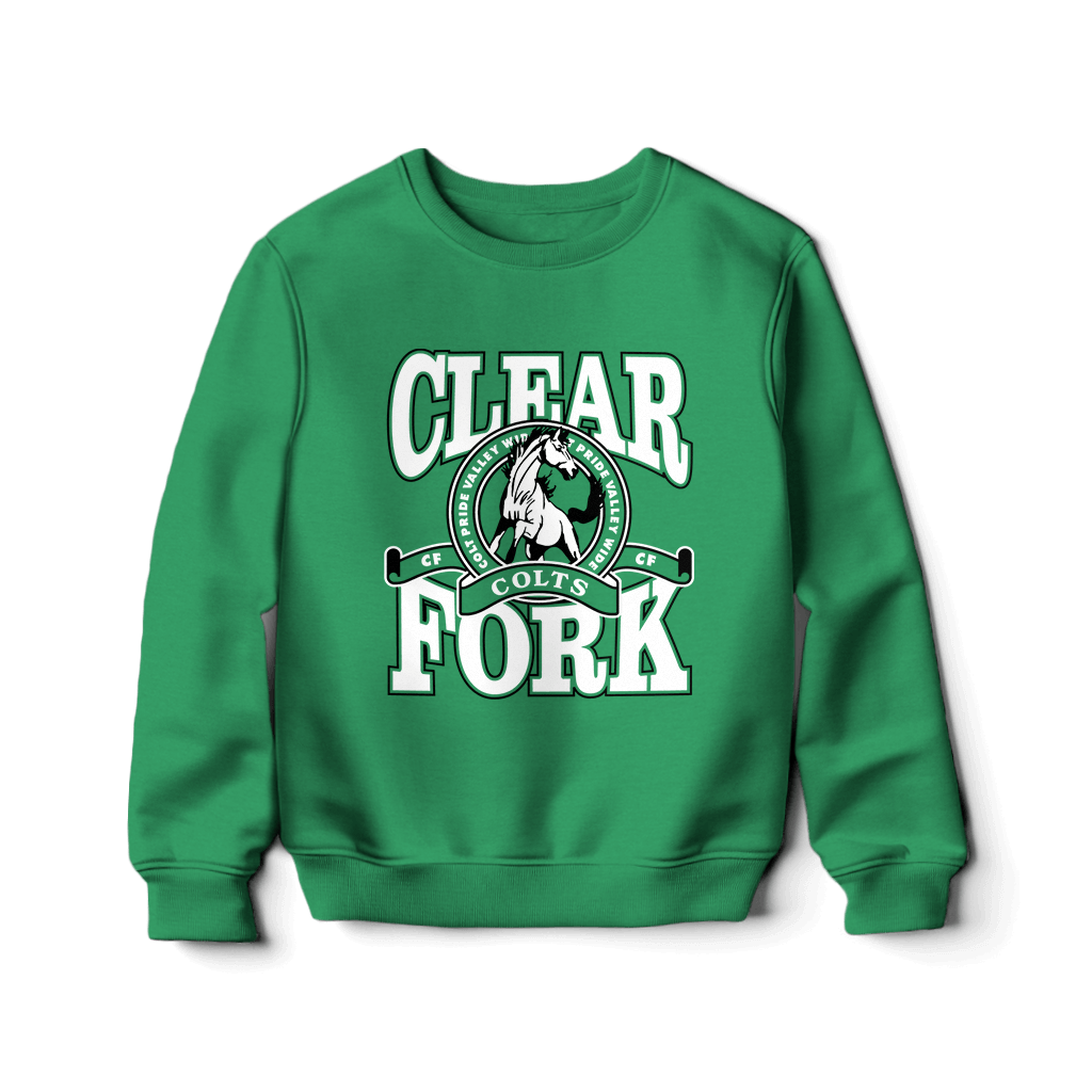 Youth Clear Fork Colts Circle Banner Sweatshirt