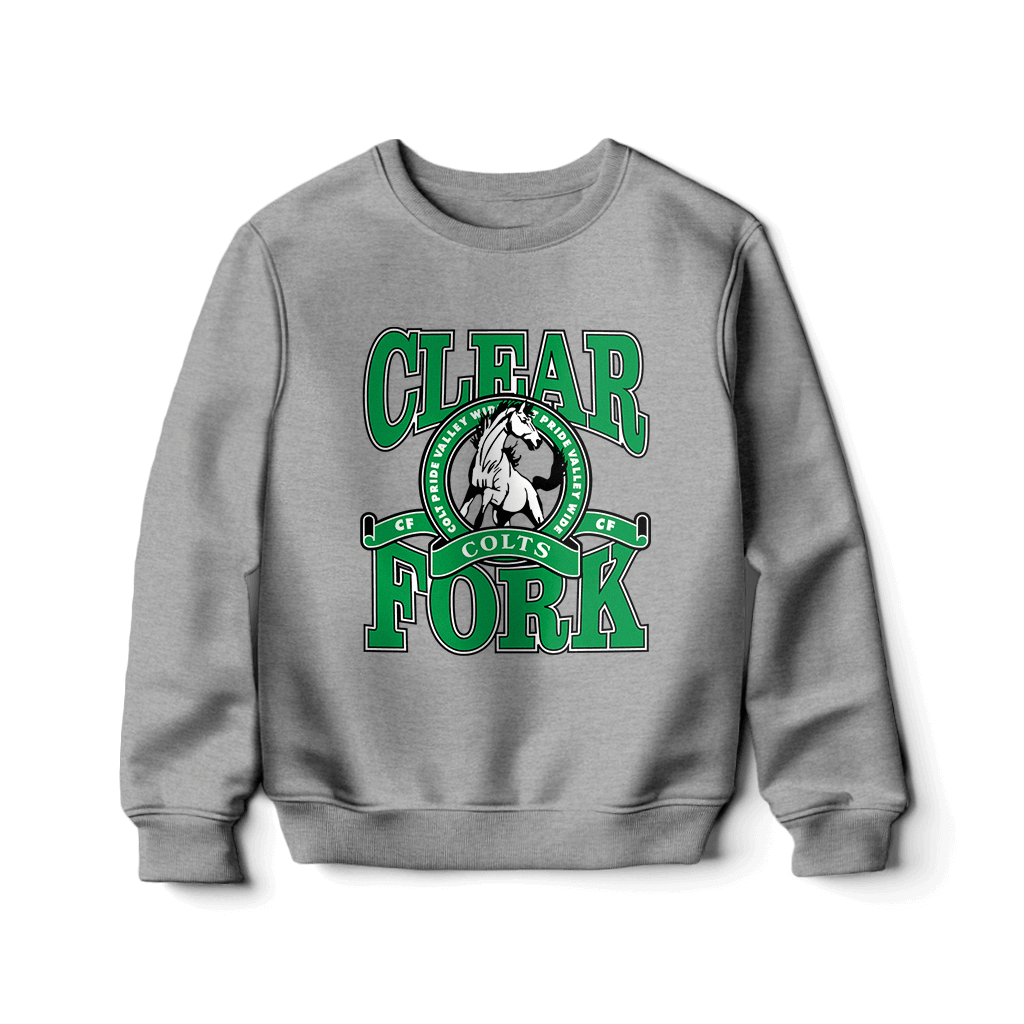 Youth Clear Fork Colts Circle Banner Sweatshirt