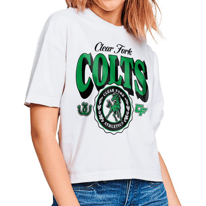 Clear Fork Colts Vintage Crest Boxy-Tee