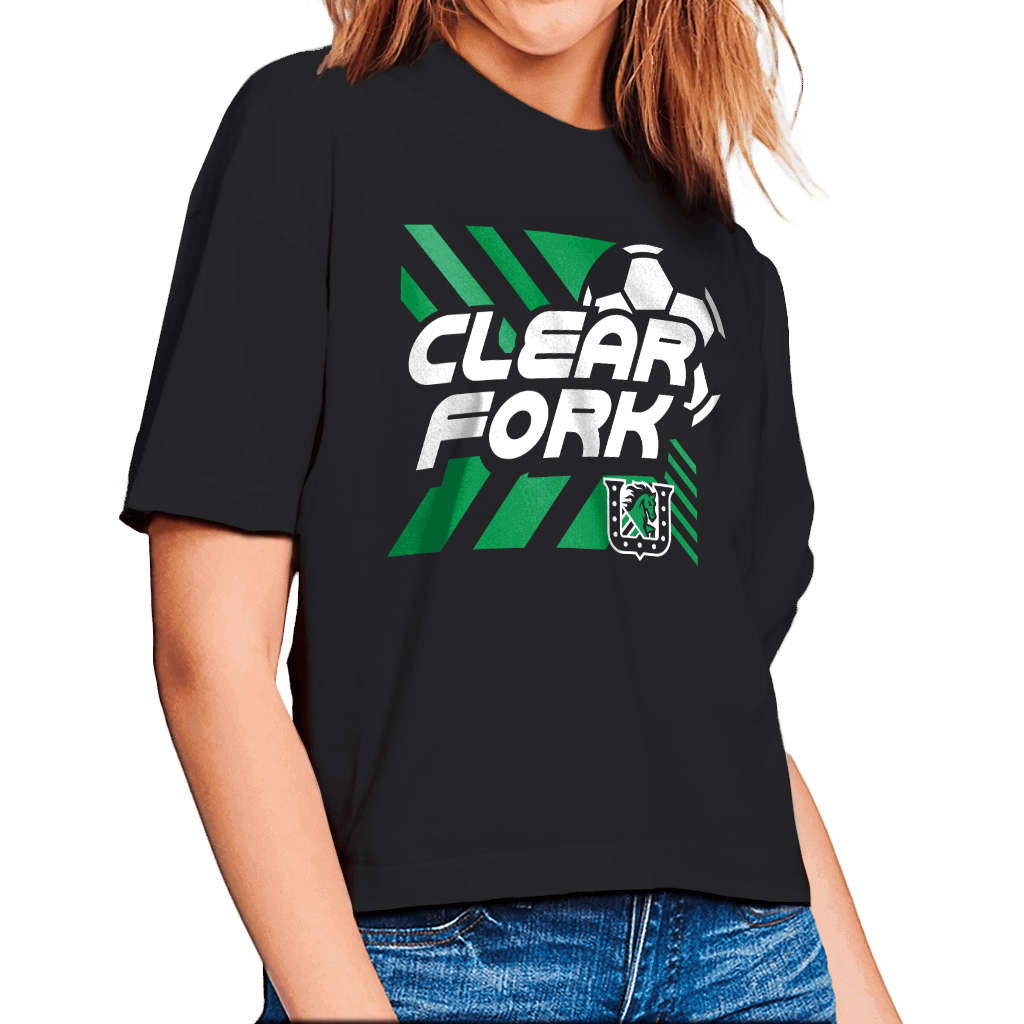 Clear Fork Soccer Lines Boxy-Tee