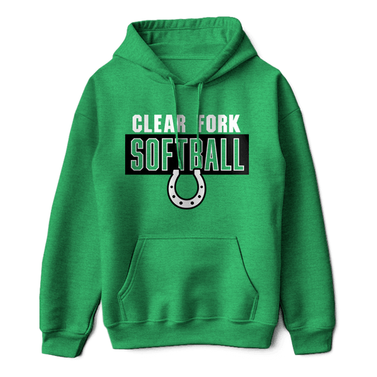 Clear Fork Softball Block Horseshoe Hoodie