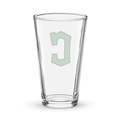 Clear Fork Block C Pint Glass